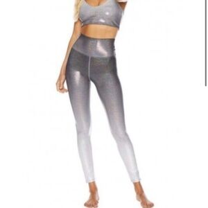 Beach Riot Piper High-Waisted Leggings in Holo Stardust Size S